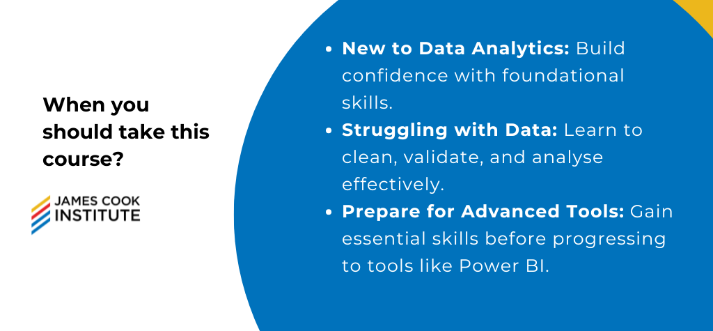 Master key data analysis skills with Excel, including using Pivot Tables, cleaning data, and creating dashboards for actionable insights and improved decision-making.